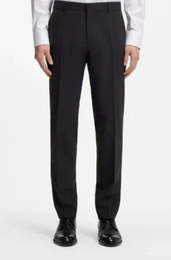 Slim-fit trousers in stretch wool