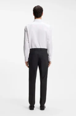 Slim-fit trousers in stretch wool