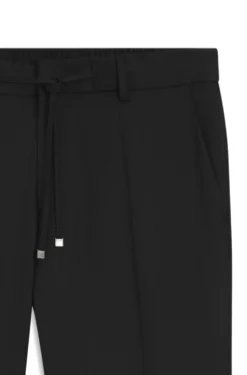 Slim-fit trousers in virgin-wool serge