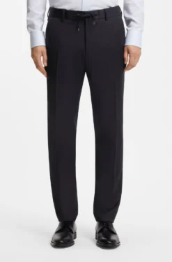 Slim-fit trousers in virgin-wool serge
