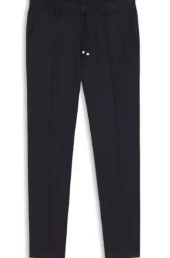 Slim-fit trousers in virgin-wool serge