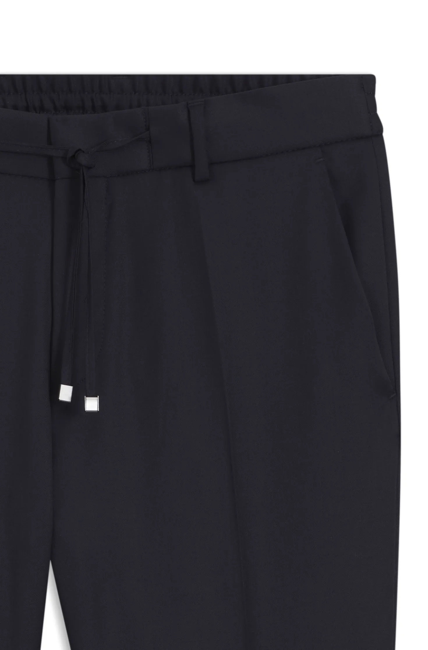 Slim-fit trousers in virgin-wool serge