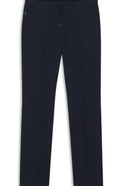 Slim-fit trousers in virgin wool and silk