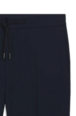 Slim-fit trousers in virgin wool and silk