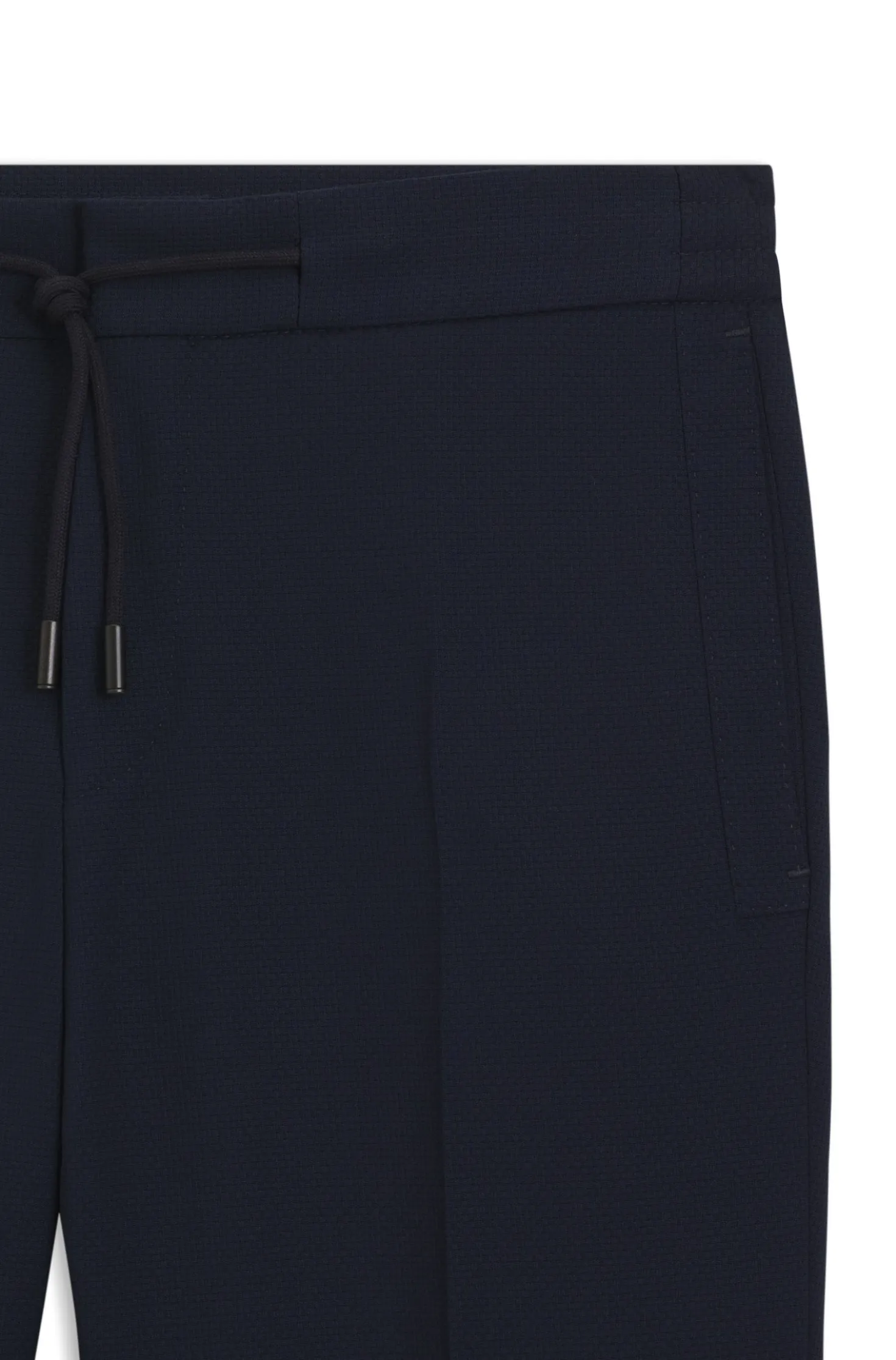 Slim-fit trousers in virgin wool and silk