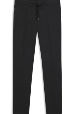 Slim-fit trousers in virgin wool and silk