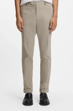 Slim-fit trousers in washable stretch cotton