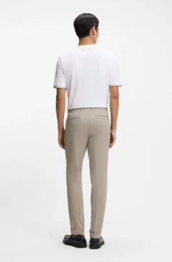 Slim-fit trousers in washable stretch cotton