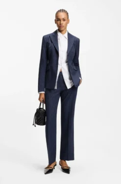 Slim-fit trousers with pinstripe