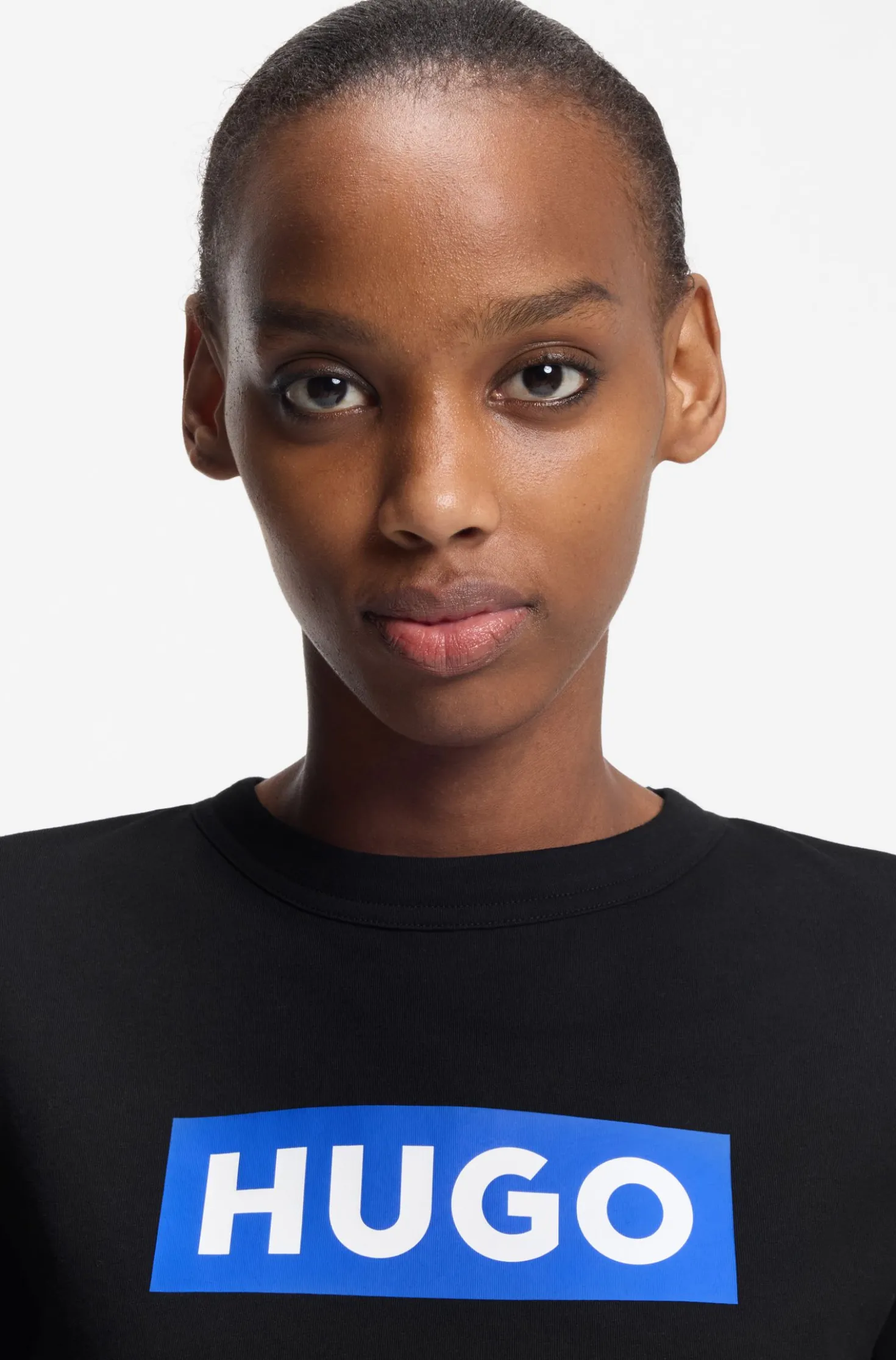 Slim-fit T-shirt in cotton with logo print