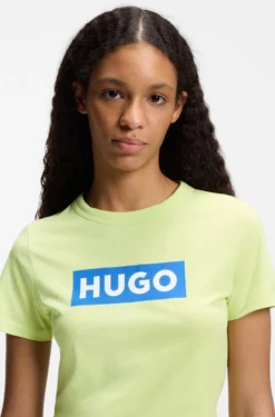 Slim-fit T-shirt in cotton with logo print