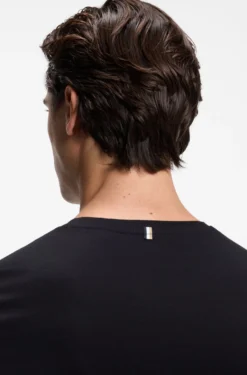 Slim-fit T-shirt in mercerised cotton