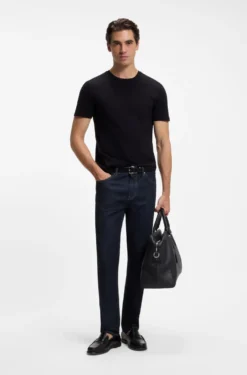 Slim-fit T-shirt in mercerised cotton
