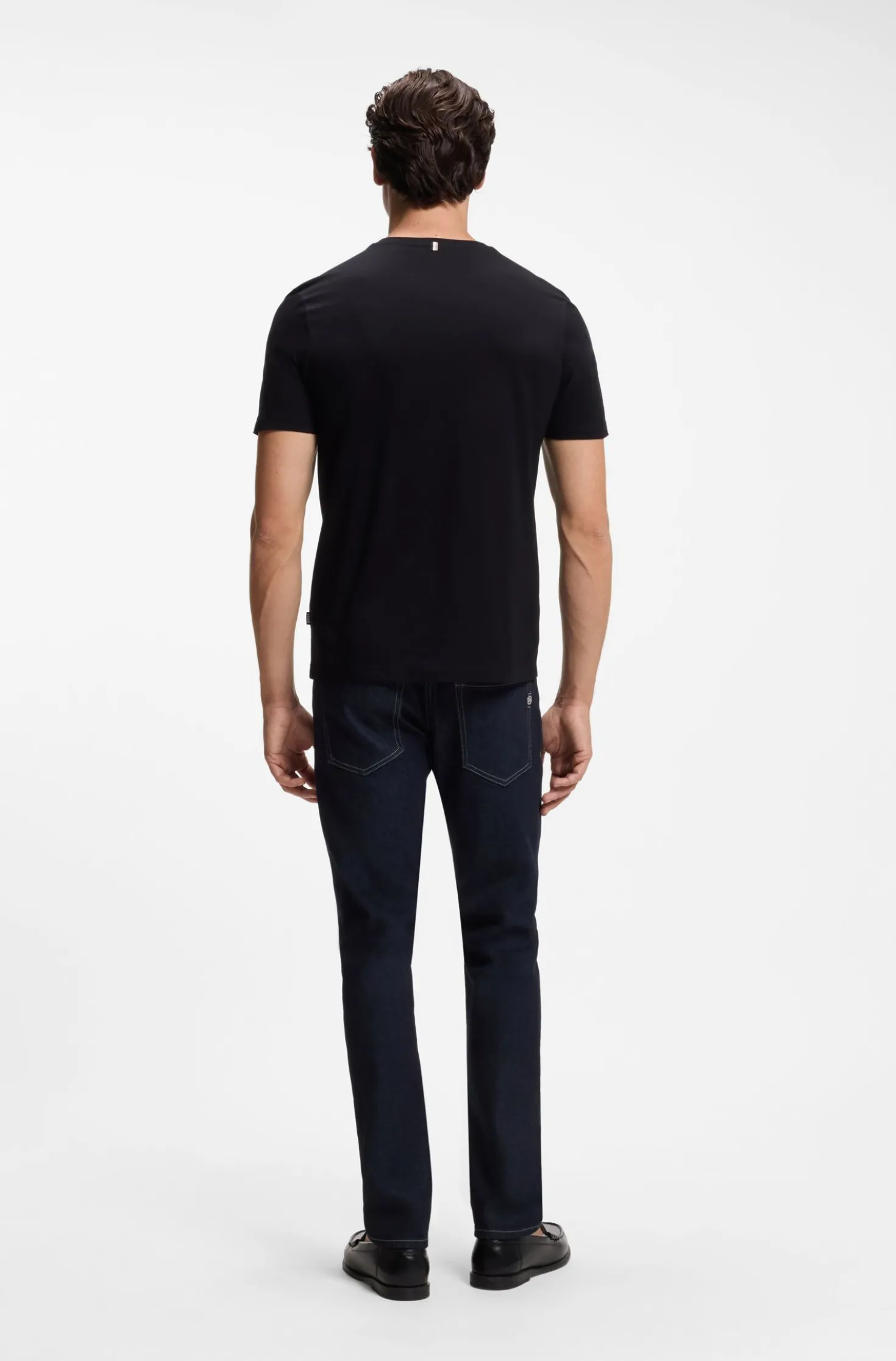Slim-fit T-shirt in mercerised cotton