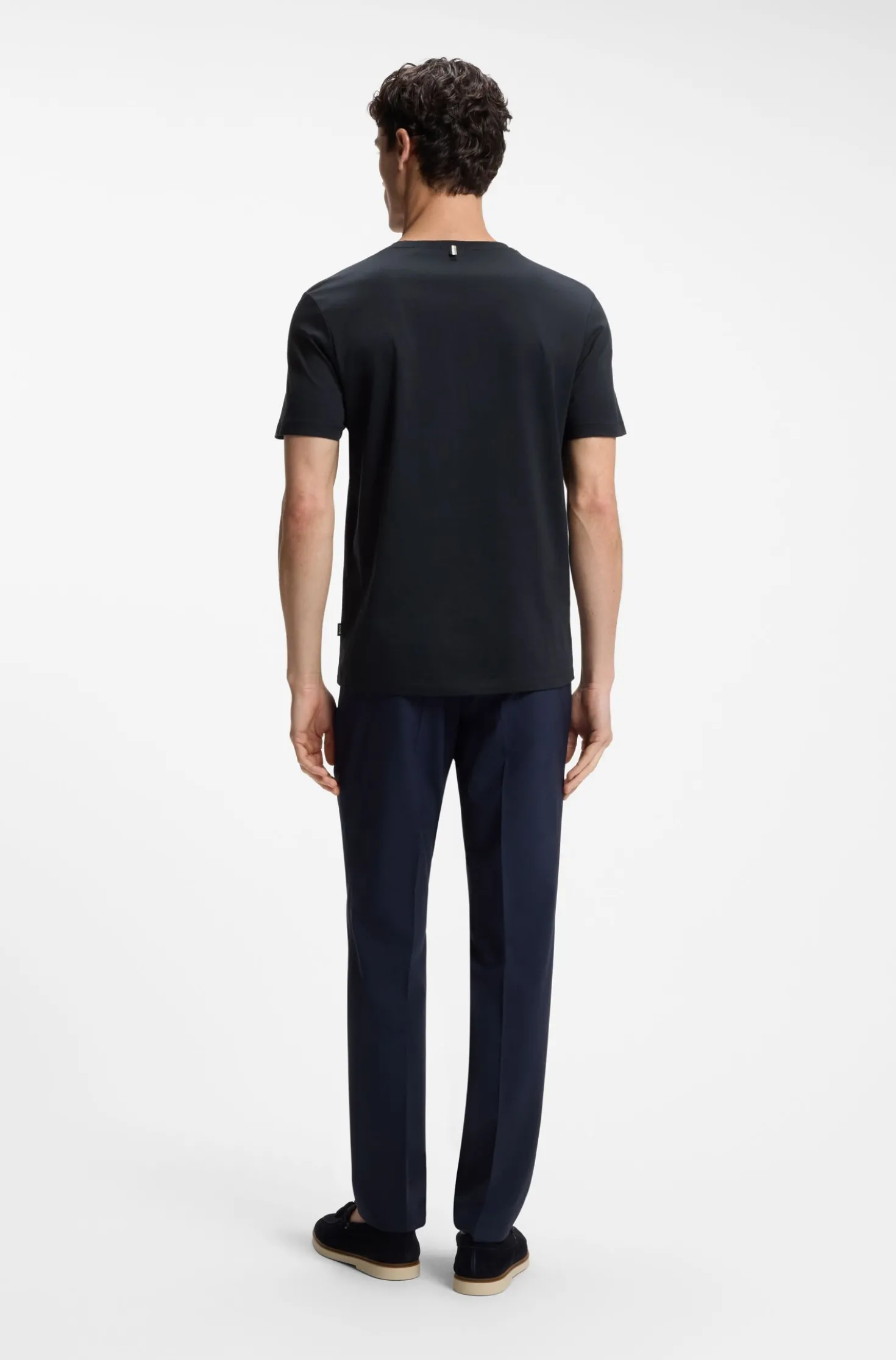 Slim-fit T-shirt in mercerised cotton