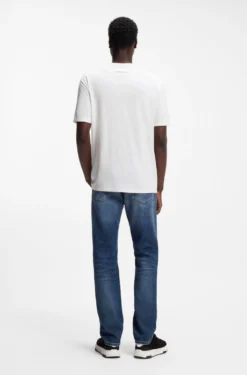 Slim-fit T-shirt in slub interlock