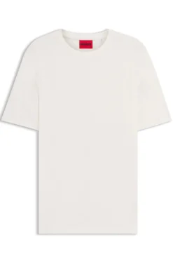 Slim-fit T-shirt in slub interlock