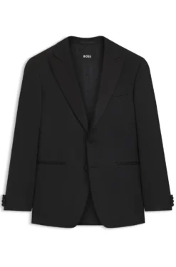 Slim-fit tuxedo jacket with silk-blend trims