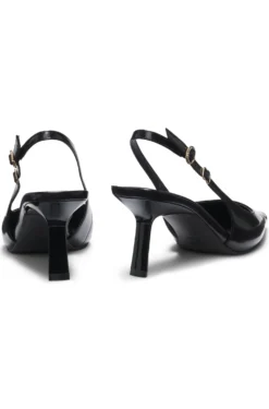 Slingback pumps in brush-off leather