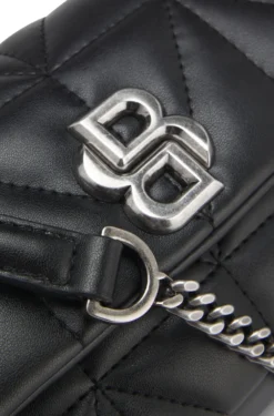 Small quilted shoulder bag with Double B monogram