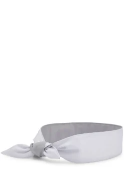 Sports headband in stretch twill with printed logo