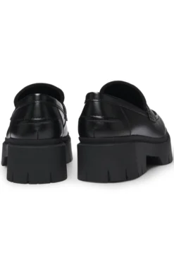 Stacked-logo loafers in faux leather