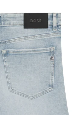 Straight-fit jeans in blue super-soft stretch denim