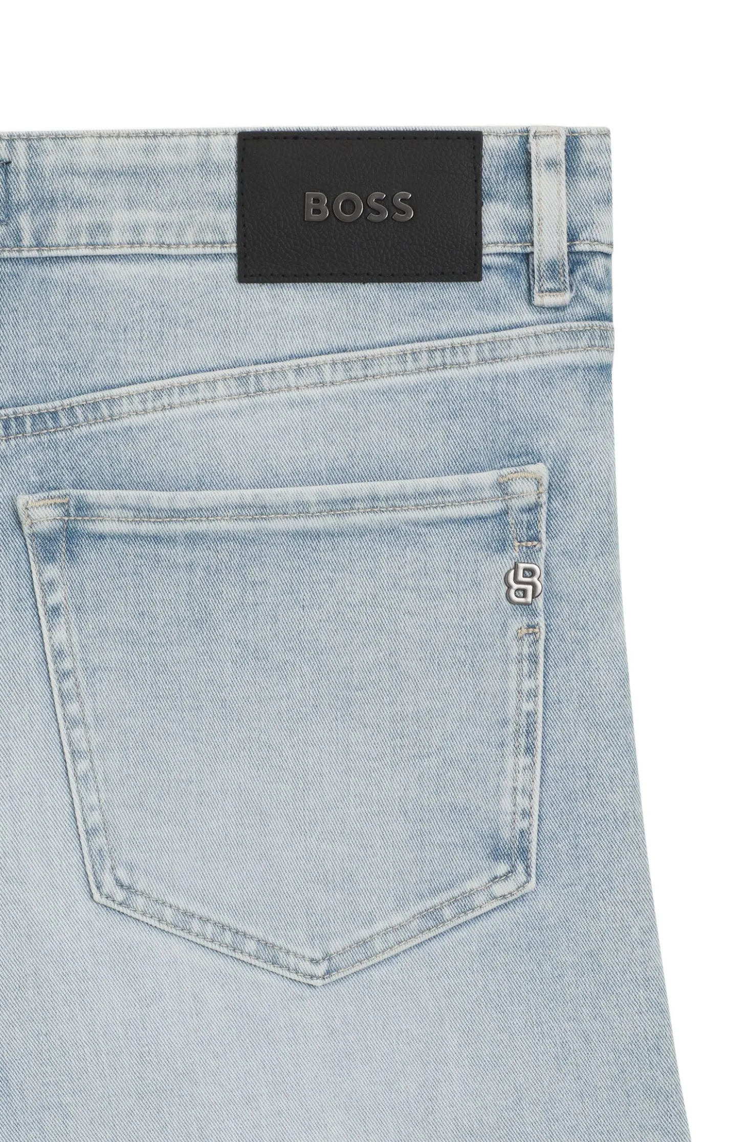 Straight-fit jeans in blue super-soft stretch denim