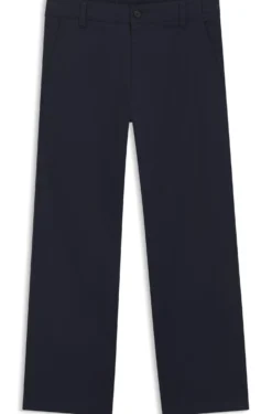 Straight-fit trousers in mercerised stretch cotton