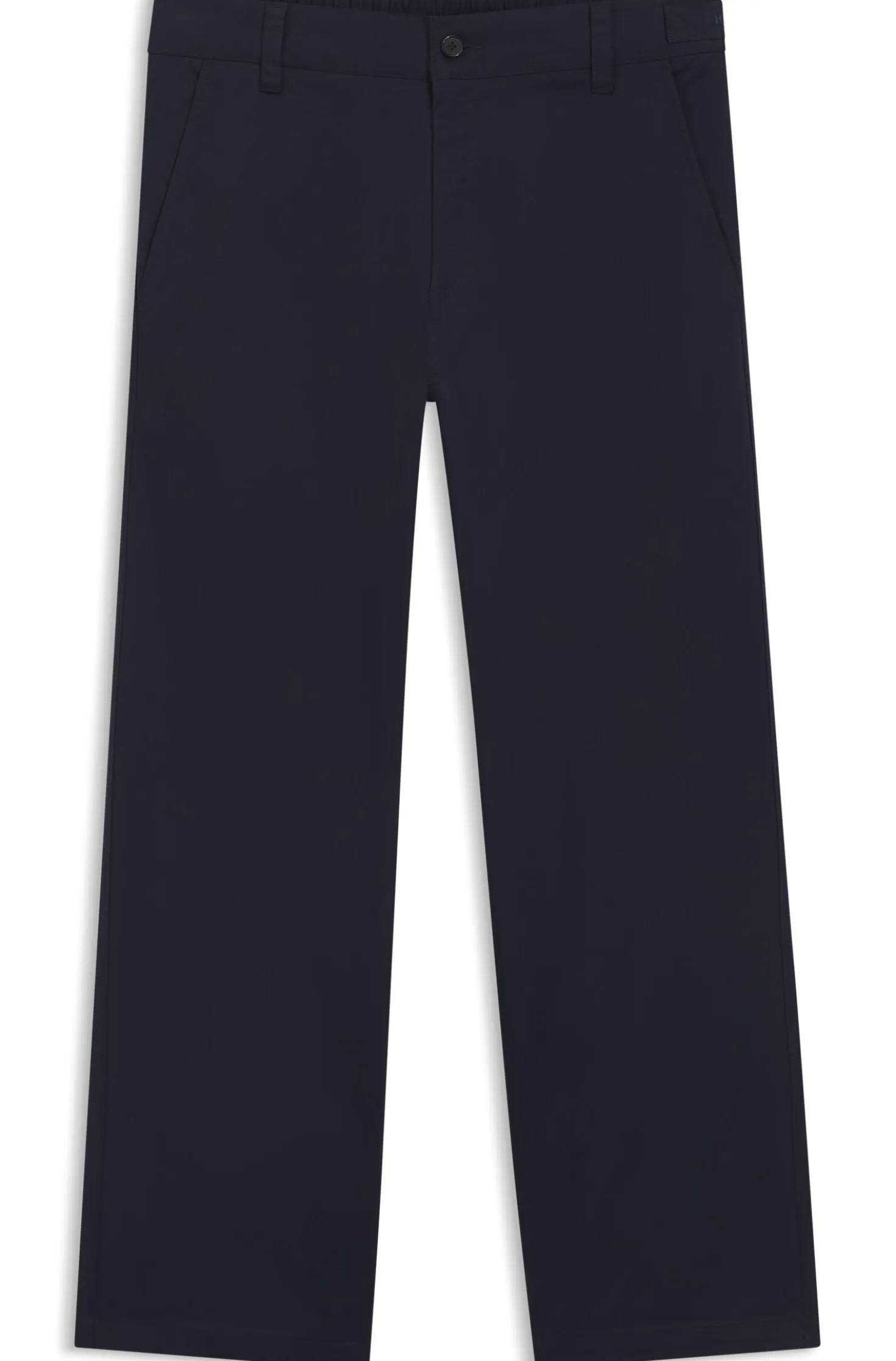 Straight-fit trousers in mercerised stretch cotton