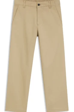 Straight-fit trousers in mercerised stretch cotton