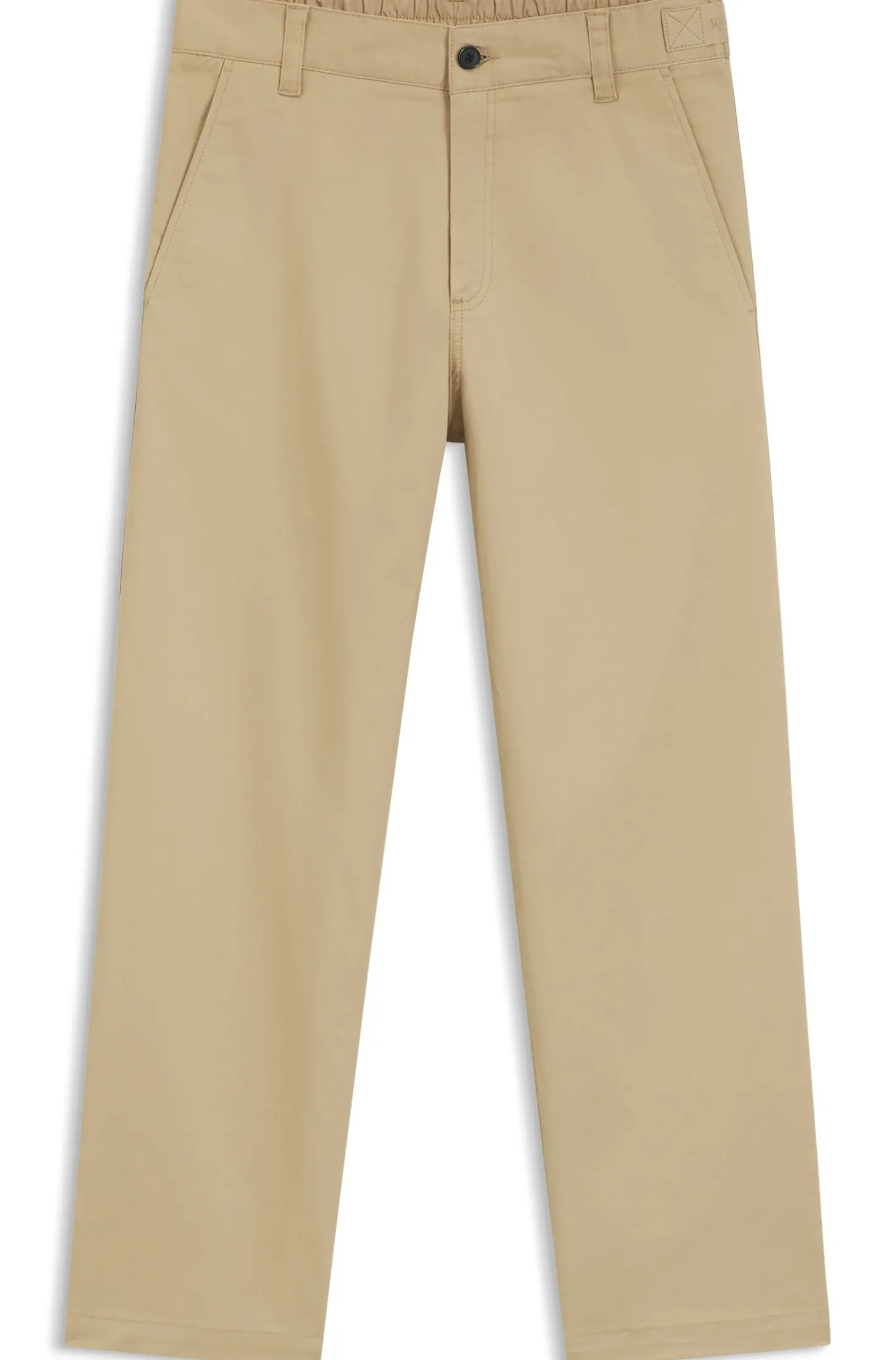 Straight-fit trousers in mercerised stretch cotton