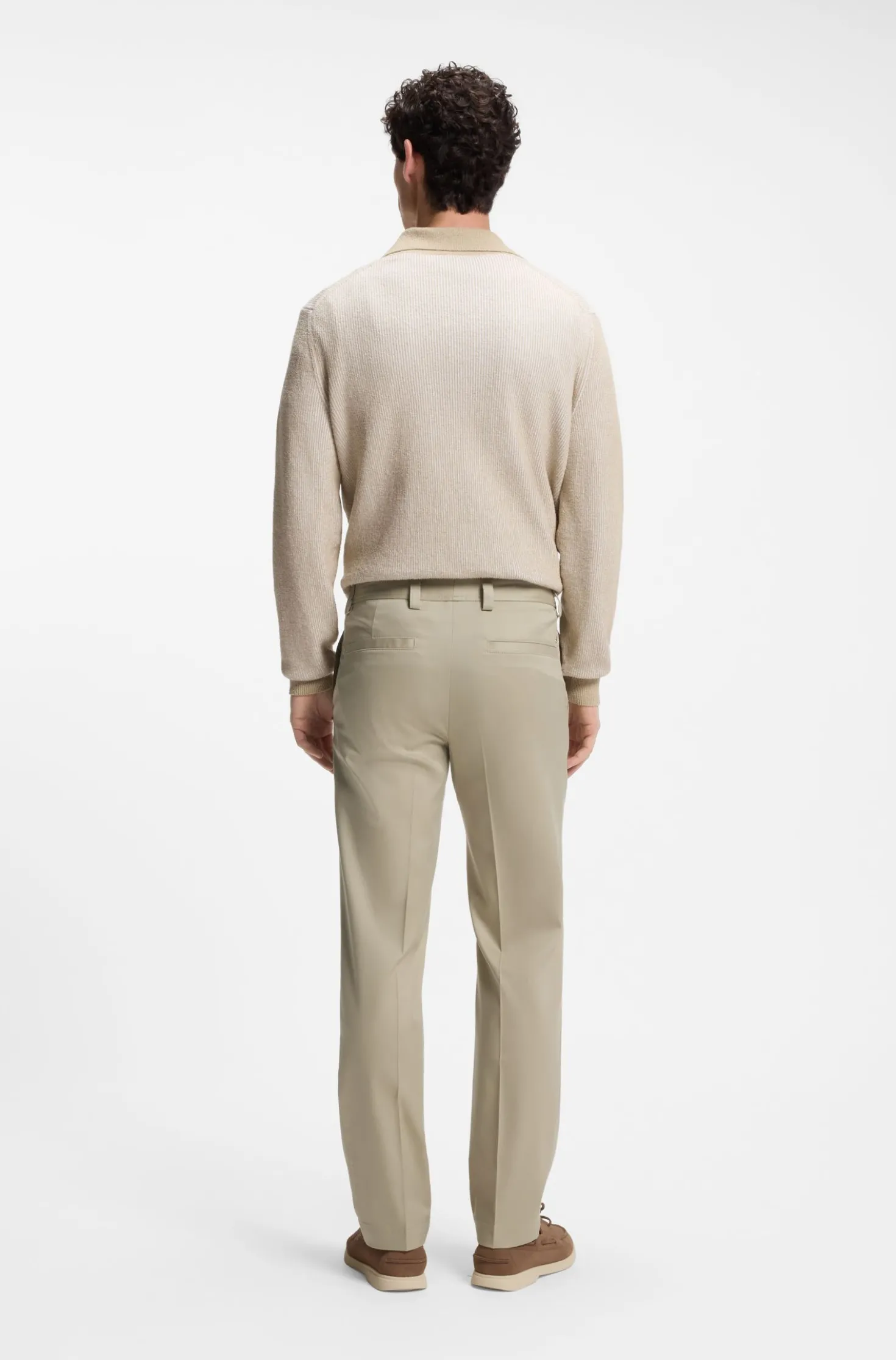 Straight-fit trousers in stretch twill