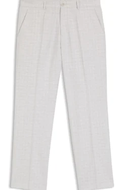 Straight-fit trousers in virgin wool and cotton