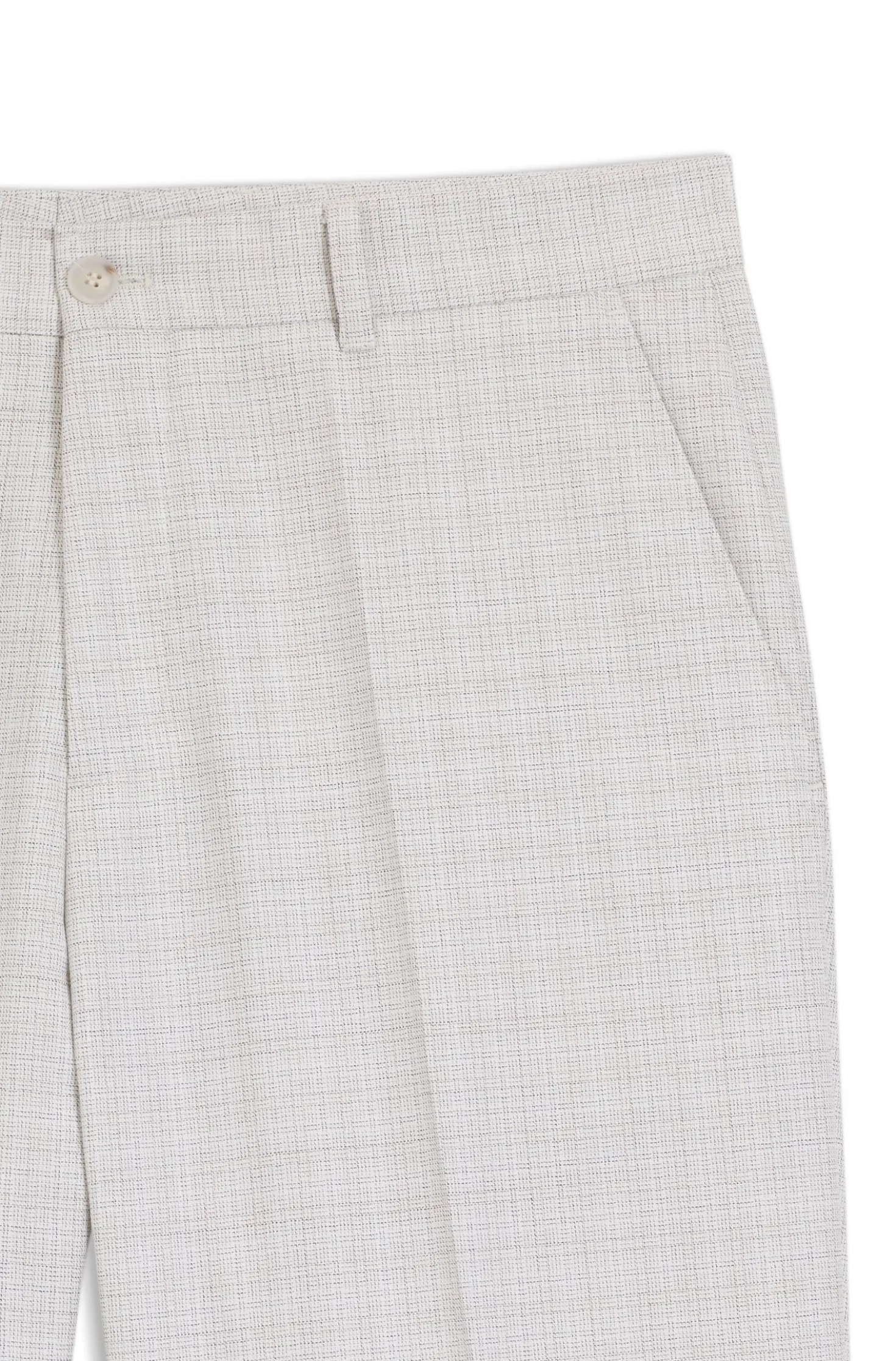 Straight-fit trousers in virgin wool and cotton