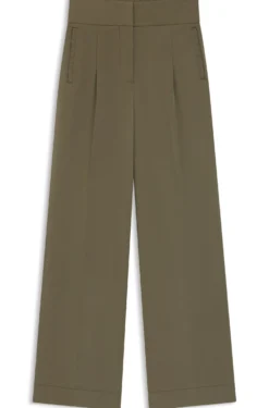 Straight-fit trousers with pleat front