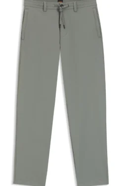 Straight-tapered-fit chinos in stretch fabric
