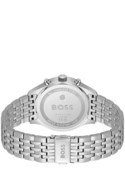 Stratus green-dial chronograph watch with link bracelet