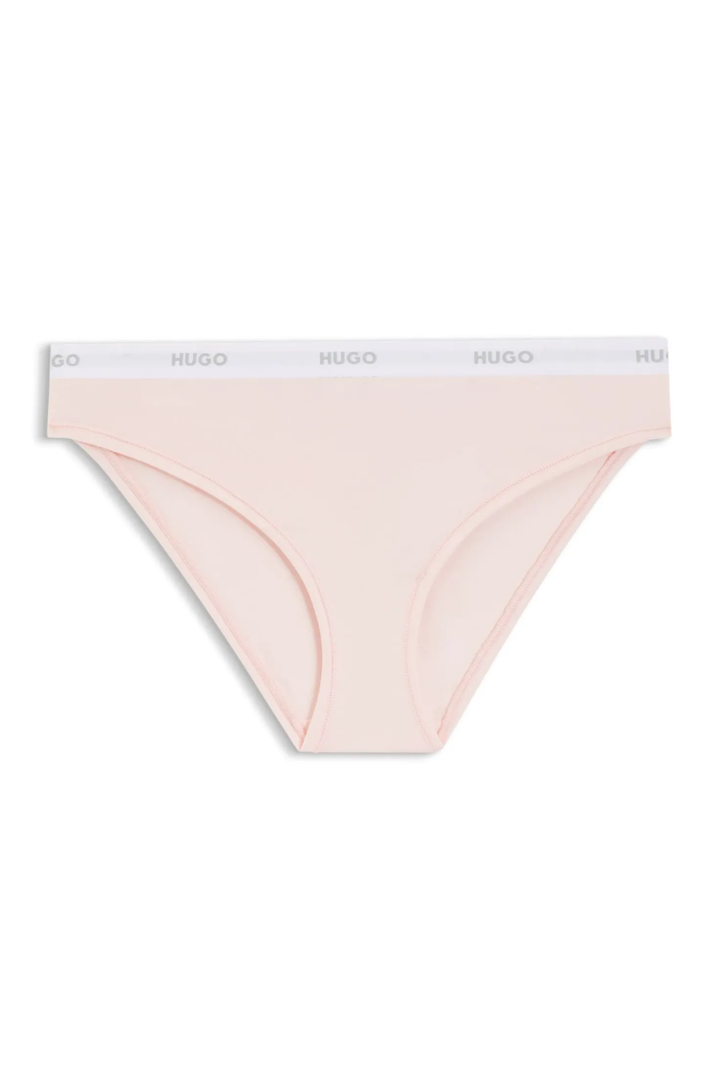 Stretch-cotton briefs with repeat logos
