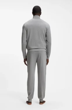 Stretch-cotton loungewear set with logo print