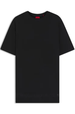 Stretch-cotton night dress with mesh insert