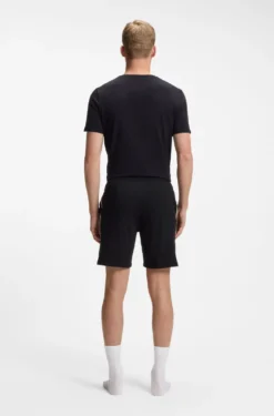 Stretch-cotton pyjama shorts with signature-stripe trims