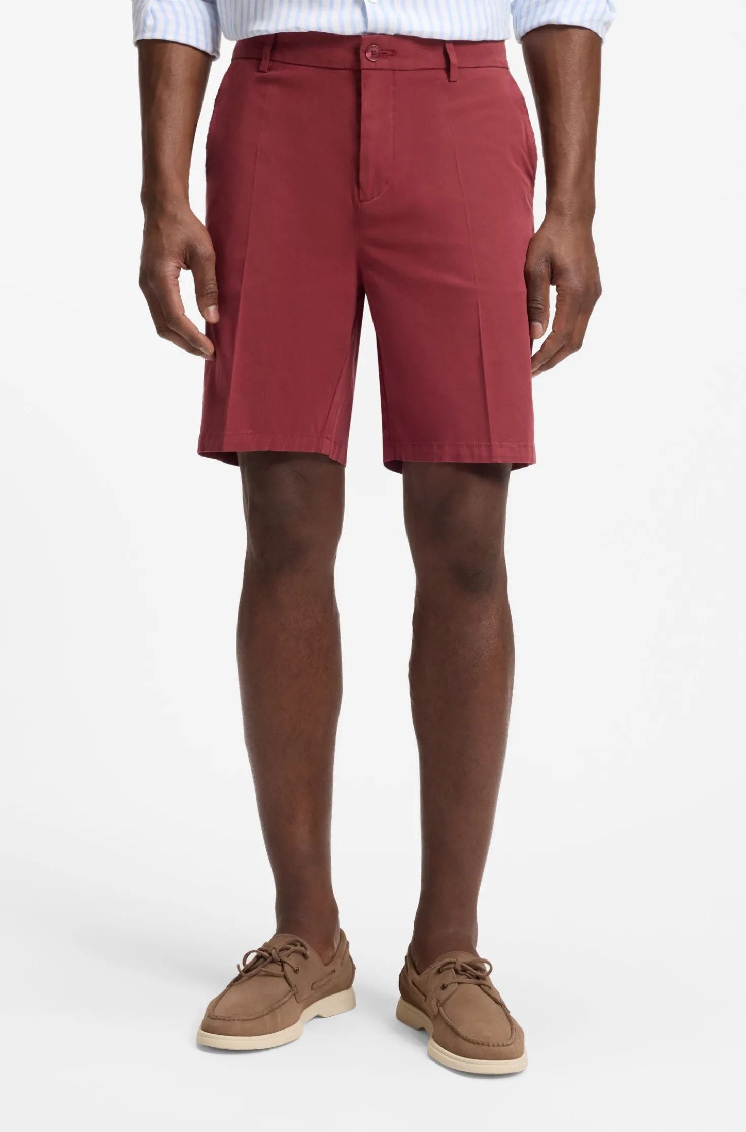 Stretch-cotton shorts in a modern fit