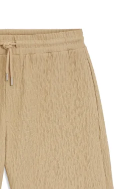 Stretch-cotton shorts with creased effect