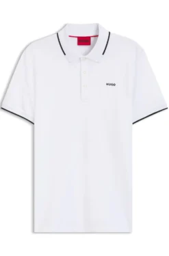 Stretch-cotton slim-fit polo shirt with contrast trims