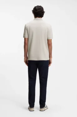 Stretch-cotton slim-fit polo shirt with logo patch