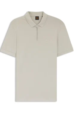 Stretch-cotton slim-fit polo shirt with logo patch