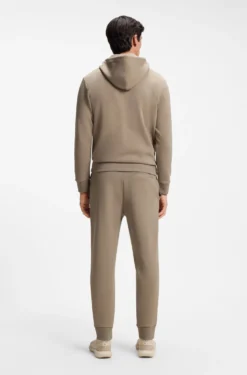 Stretch-cotton tracksuit bottoms with logo detail