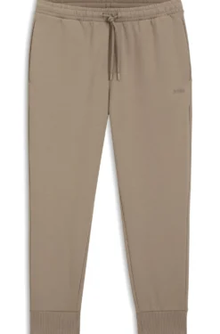 Stretch-cotton tracksuit bottoms with logo detail