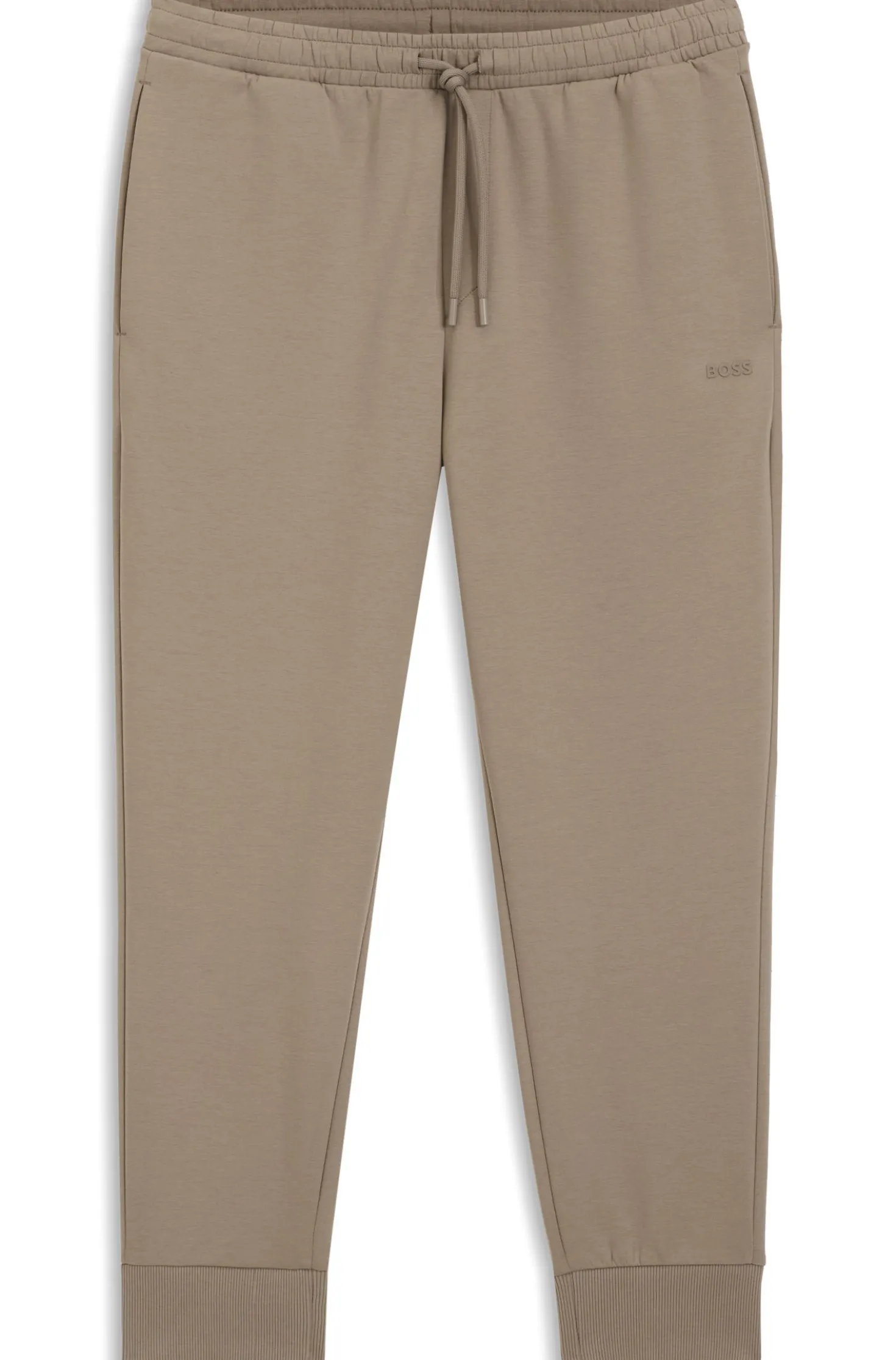 Stretch-cotton tracksuit bottoms with logo detail